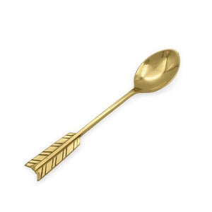 
                  
                    Load image into Gallery viewer, Brass cutlery arrow gold spoon
                  
                