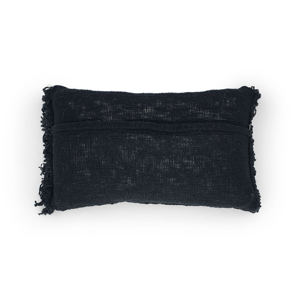 
                  
                    Load image into Gallery viewer, Cotton Cushion Cover So Black with Fringes 50x30
                  
                