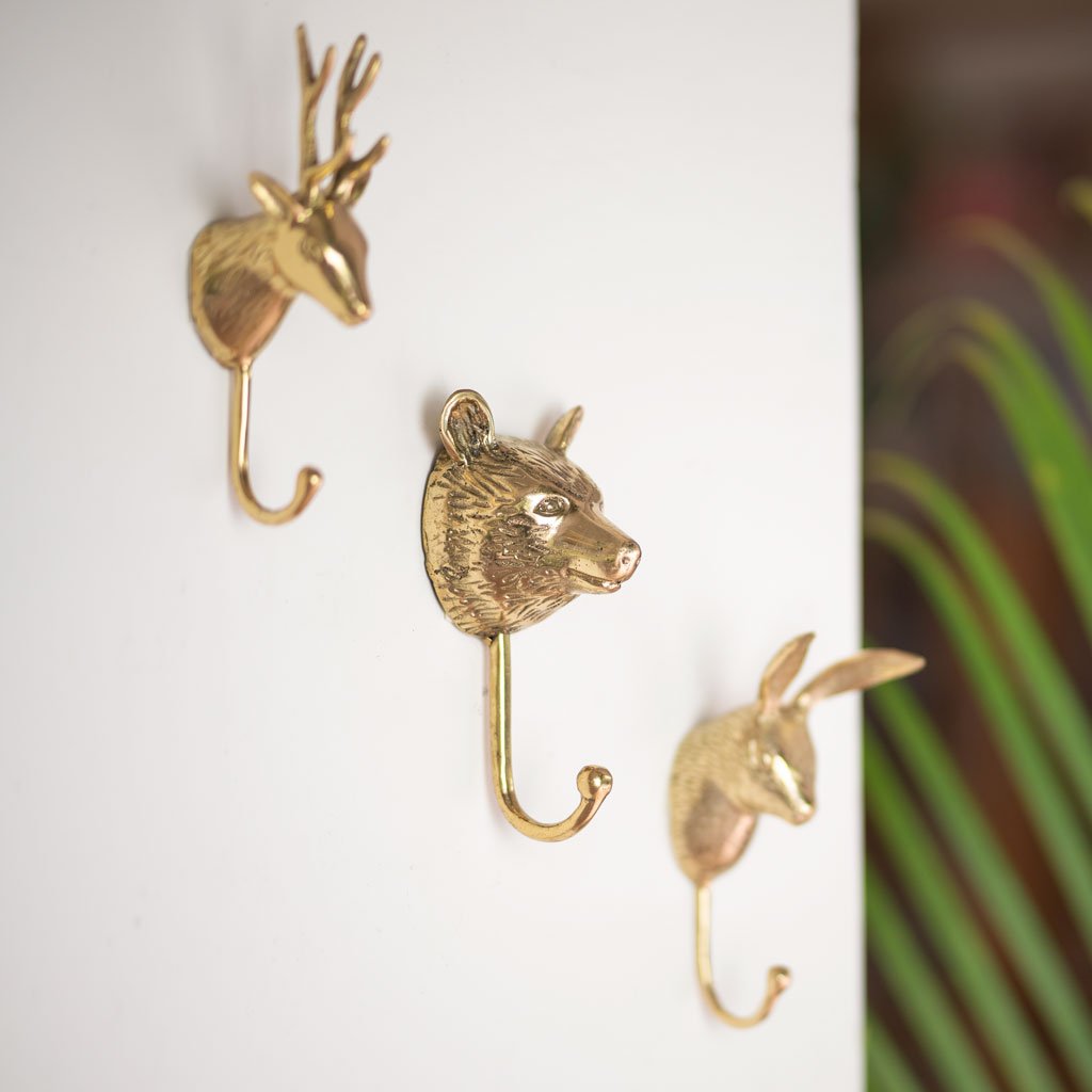 Brass Hook Bear – Fern