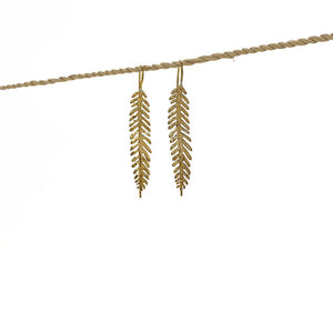 
                  
                    Load image into Gallery viewer, Earring Paku Long Hook Brass Gold
                  
                
