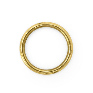 
                  
                    Load image into Gallery viewer, Handmade brass napkin ring circle top view
                  
                