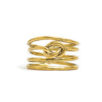 Ring Knot 4 Line Front Gold