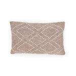 sandy grey rectangle hand embroidery cotton pillow 5 diamonds