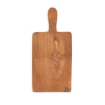 rectangle teak wood cutting board rounded handle
