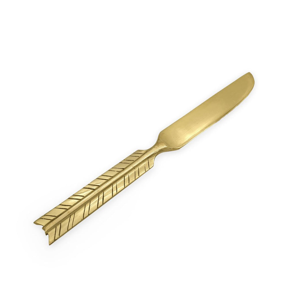 
                  
                    Load image into Gallery viewer, Brass cutlery arrow gold knife
                  
                