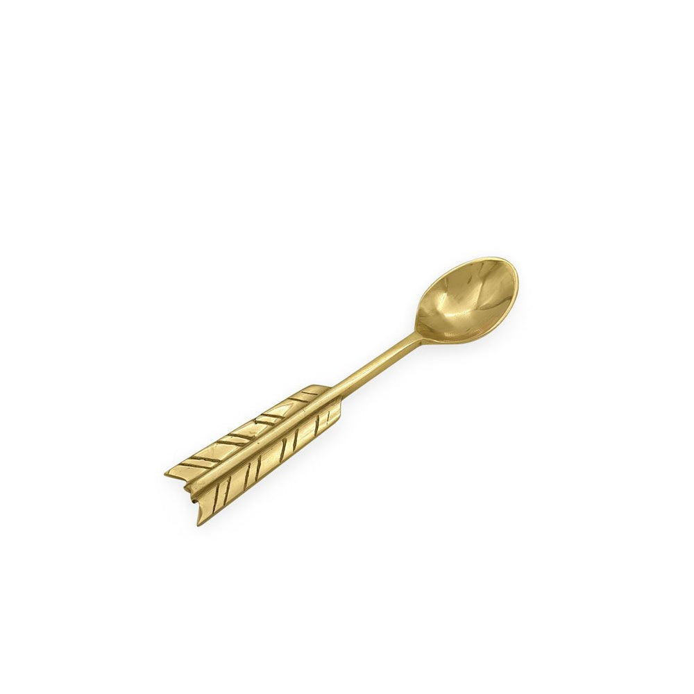 
                  
                    Load image into Gallery viewer, Brass cutlery arrow gold spoon S
                  
                