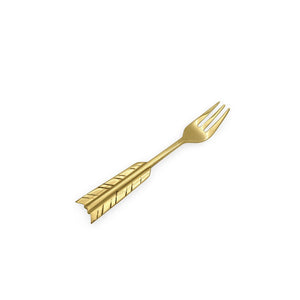 
                  
                    Load image into Gallery viewer, Brass cutlery arrow gold fork S
                  
                