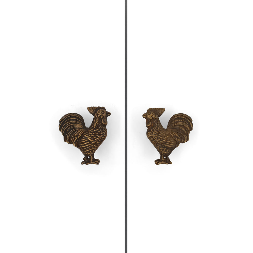 Brass Knob Rooster set