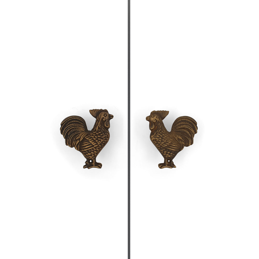 
                  
                    Load image into Gallery viewer, Brass Knob Rooster set
                  
                