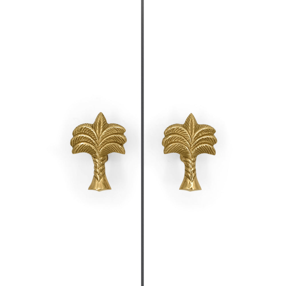 Brass Knob Palm Tree set