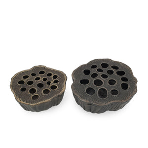 
                  
                    Load image into Gallery viewer, Lotus seeds aluminium ashtray black set
                  
                