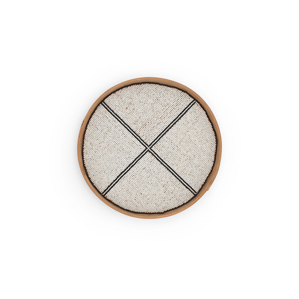 
                  
                    Load image into Gallery viewer, Bamboo Tray With Beads Decoration Set Of 3
                  
                