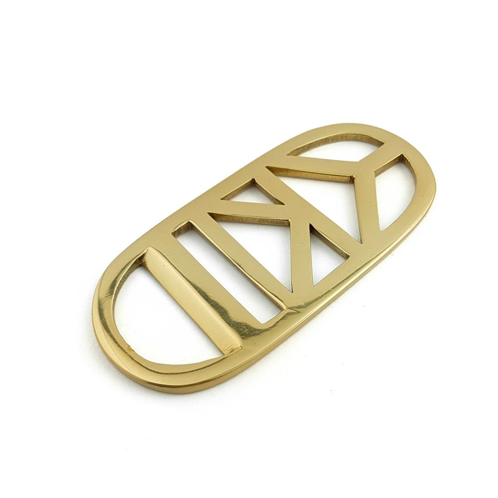 Bottle Opener Brass Gold Double Triangle