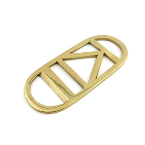 
                  
                    Load image into Gallery viewer, Bottle Opener Brass Gold Triangle Stripe
                  
                
