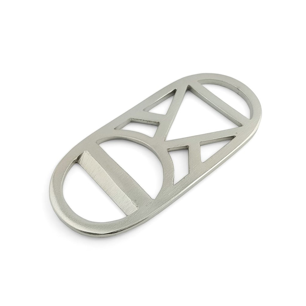 
                  
                    Load image into Gallery viewer, Bottle Opener Brass Silver Triangle circle
                  
                