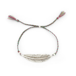 
                  
                    Load image into Gallery viewer, Bracelet Feather Tassel Silver Plated
                  
                