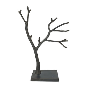 
                  
                    Load image into Gallery viewer, Solid brass tree for jewelry black front
                  
                