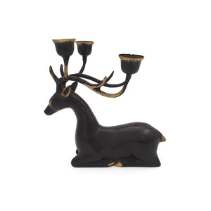 
                  
                    Load image into Gallery viewer, Brass Candle Holder Resting Deer
                  
                