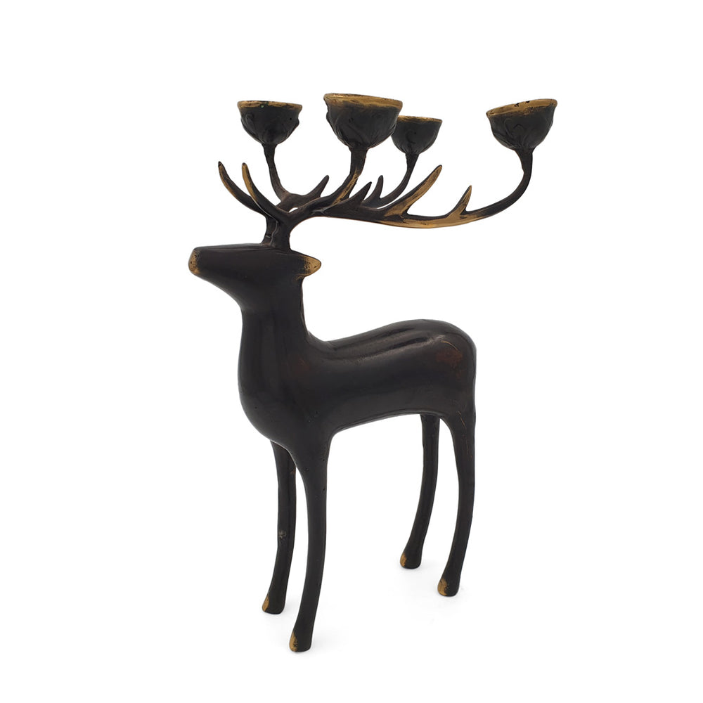 
                  
                    Load image into Gallery viewer, Brass Candle Holder Standing Deer
                  
                