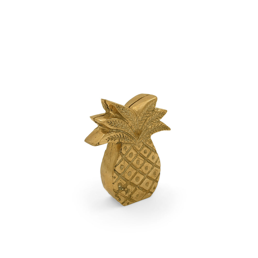 Brass Golden Pineapple Place Card Holder