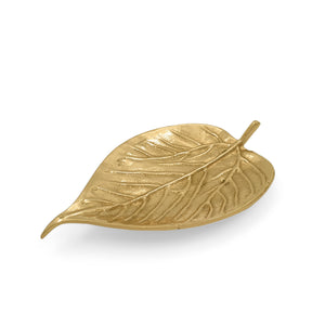 
                  
                    Load image into Gallery viewer, Brass Trinket Tray Small Leaf
                  
                