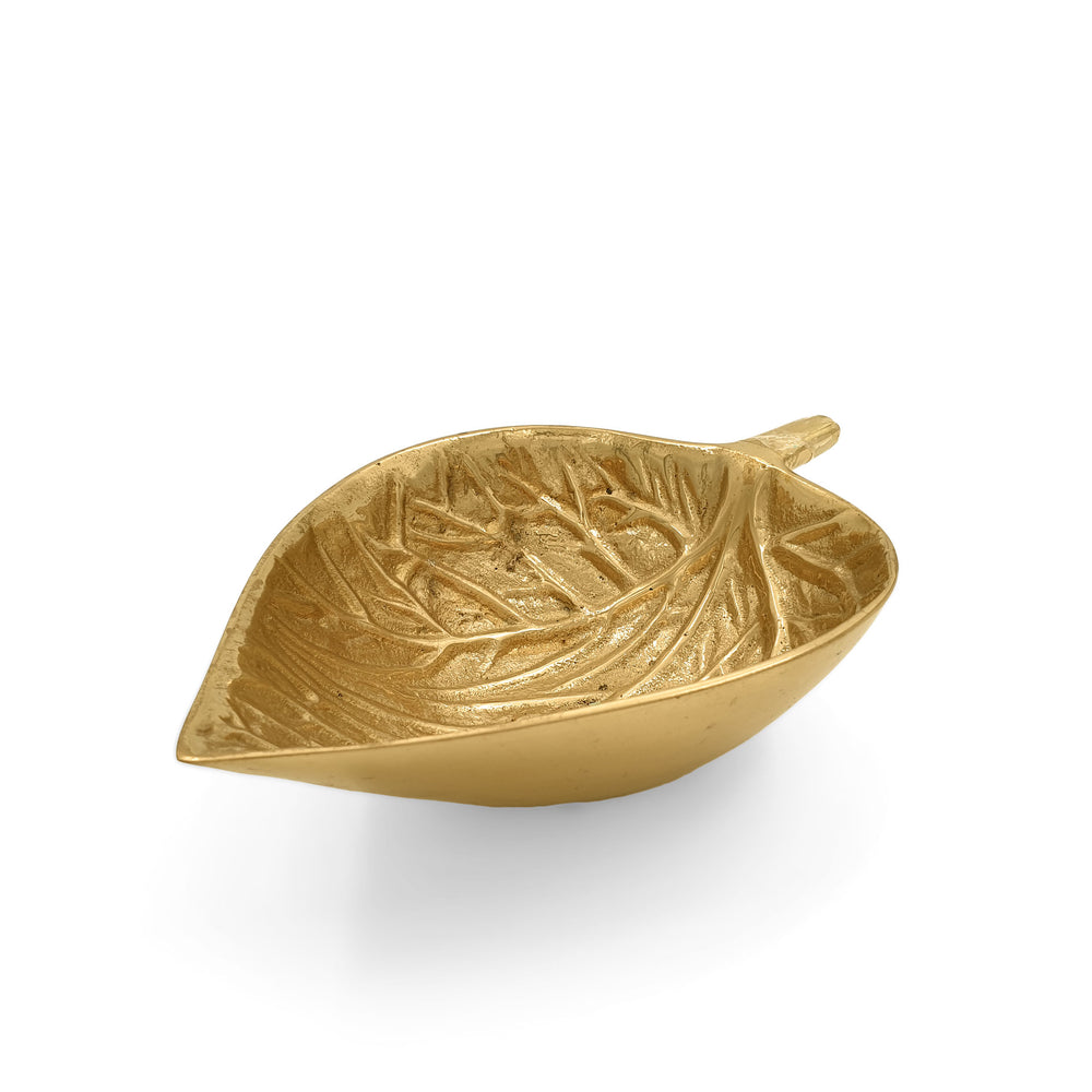 Brass Trinket Bowl Leaf