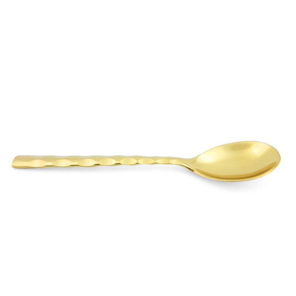 
                  
                    Load image into Gallery viewer, Brass Cutlery Geometric Spoon Side
                  
                