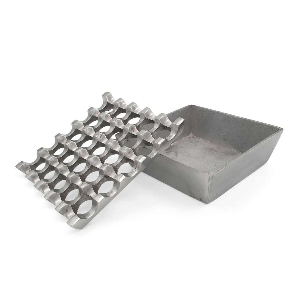 Ashtray Geometric Stainless Silver