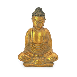 
                  
                    Load image into Gallery viewer, Buddha meditating statue resin gold
                  
                