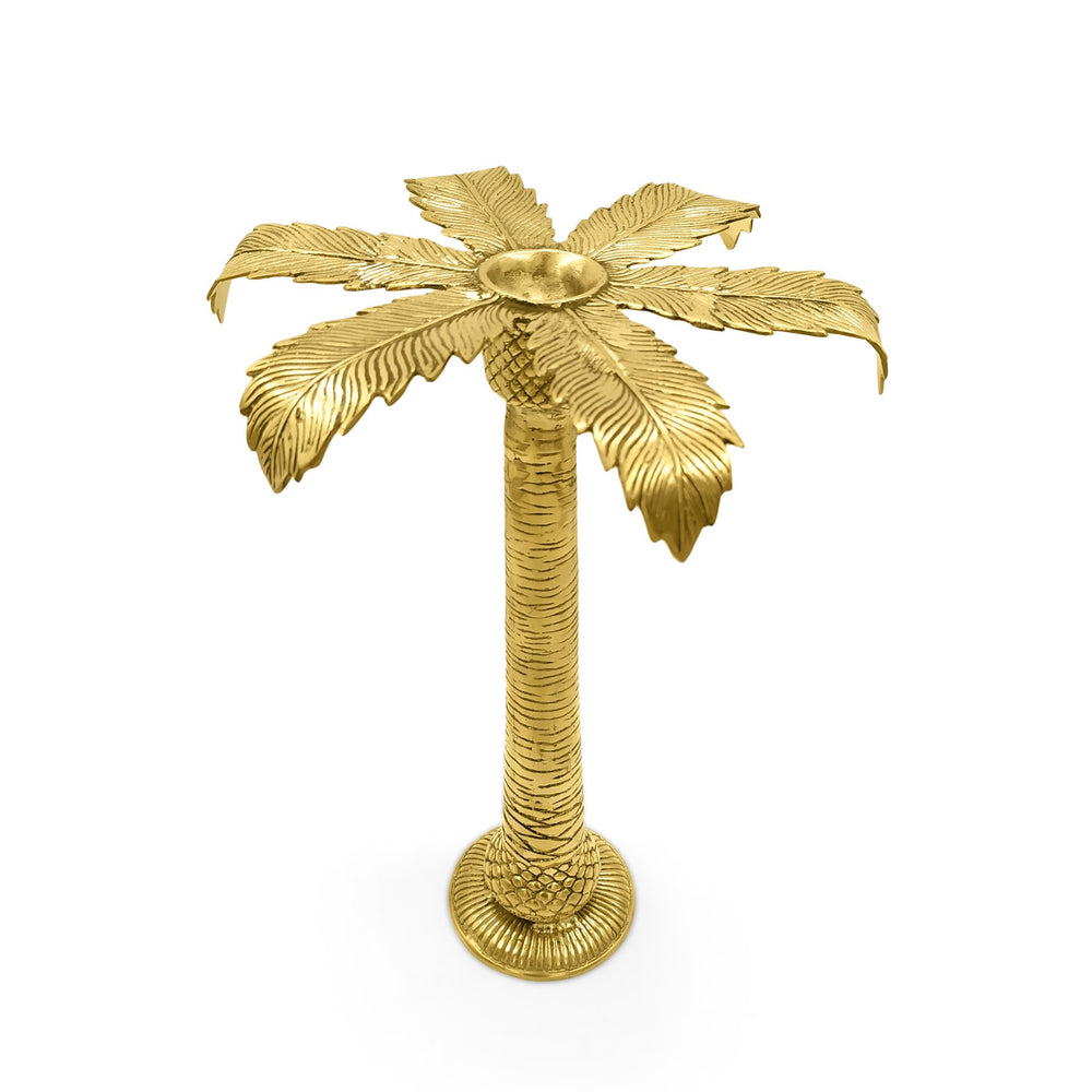 
                  
                    Load image into Gallery viewer, Handmade Brass palm tree candle holder L
                  
                