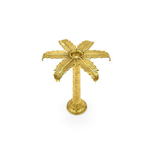 
                  
                    Load image into Gallery viewer, Handmade Brass palm tree candle holder S
                  
                