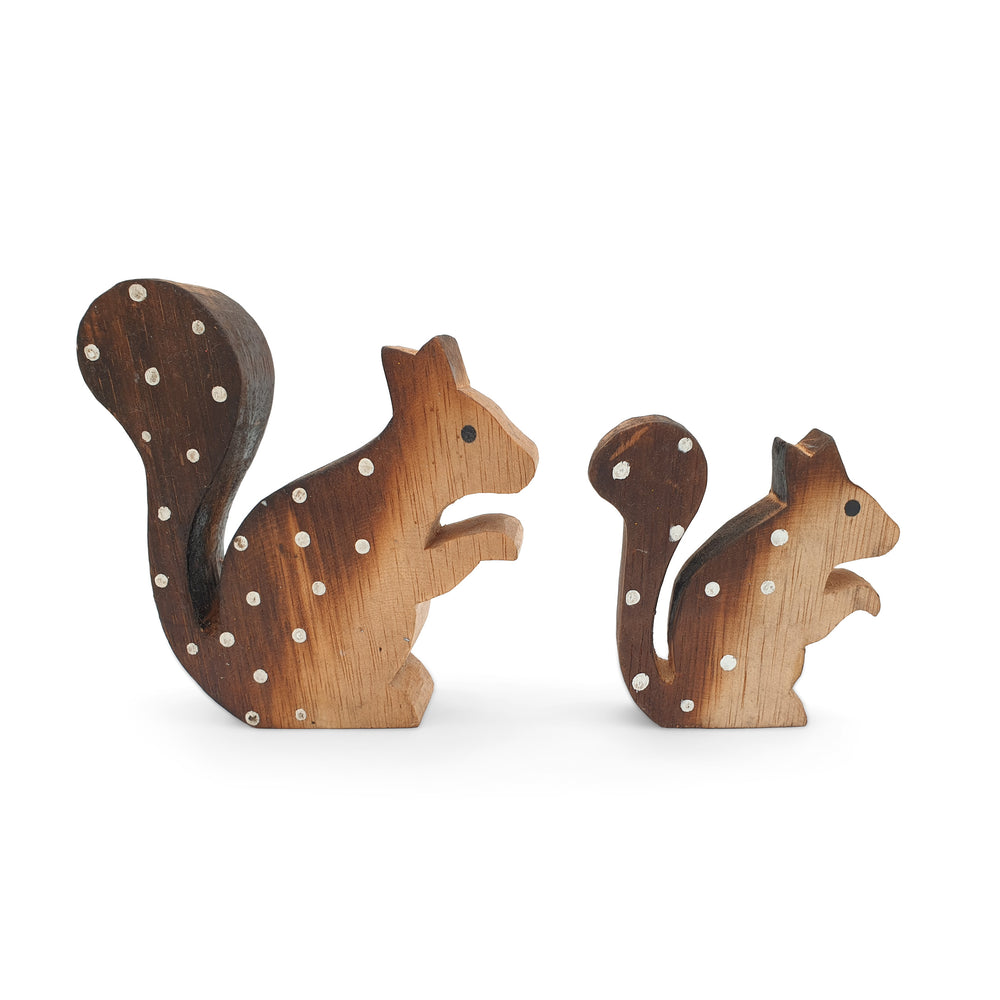 Wooden Christmas Decor Forest Squirrel