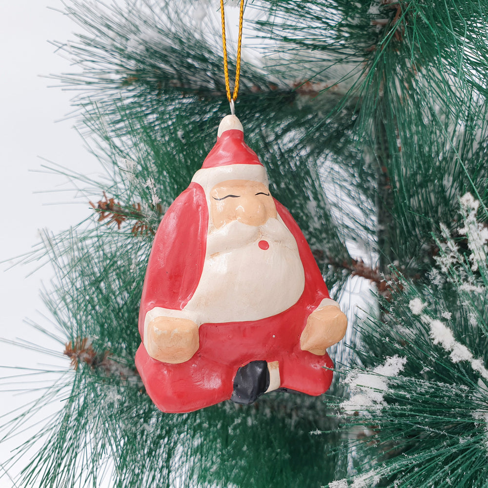 
                  
                    Load image into Gallery viewer, Christmas Ornament Meditating Santa
                  
                