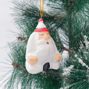 
                  
                    Load image into Gallery viewer, Christmas Ornament Meditating Santa
                  
                