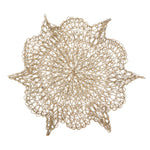 Handmade Coaster crochet wire gold flower