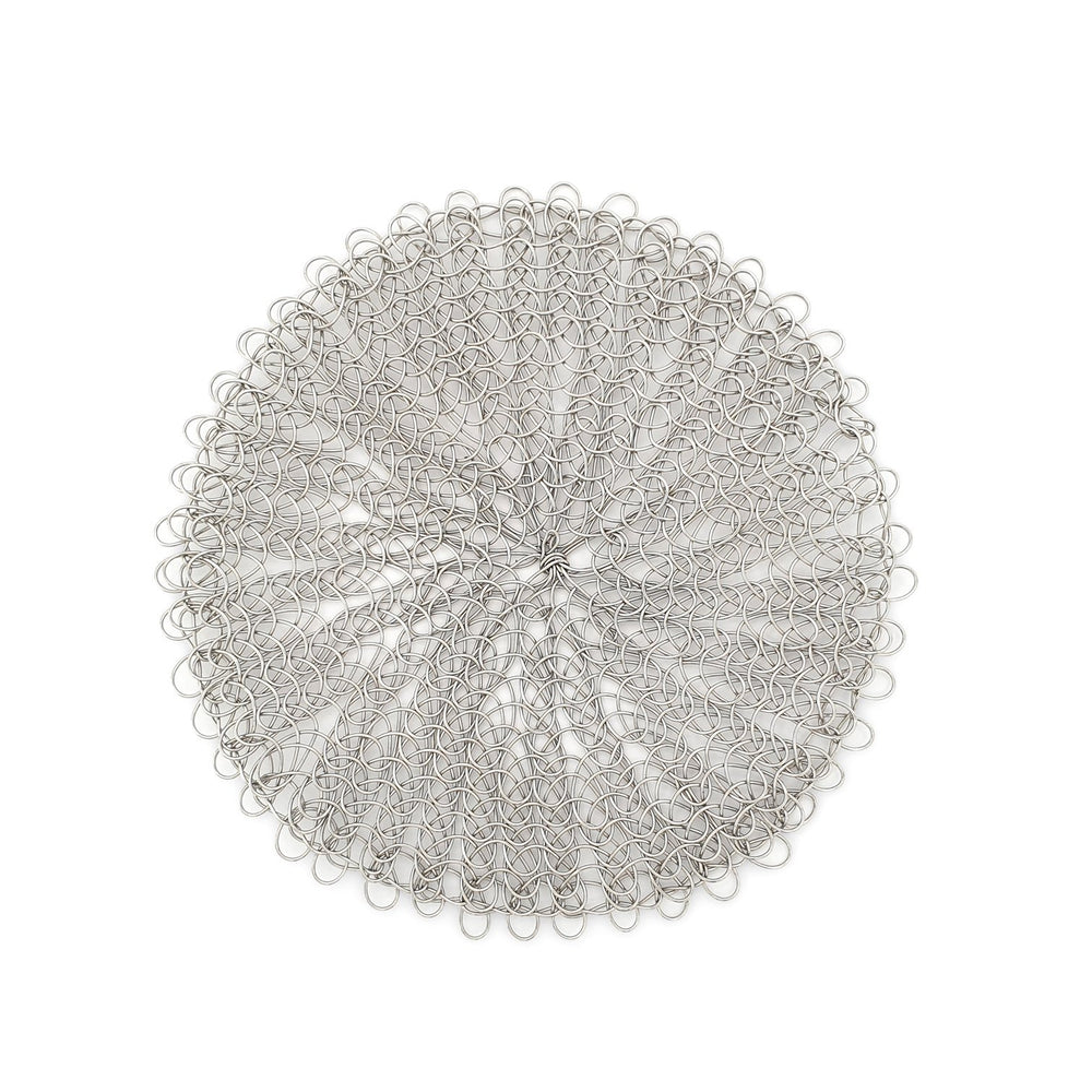 
                  
                    Load image into Gallery viewer, Handmade Coaster crochet wire silver round
                  
                