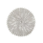 Handmade Coaster crochet wire silver round