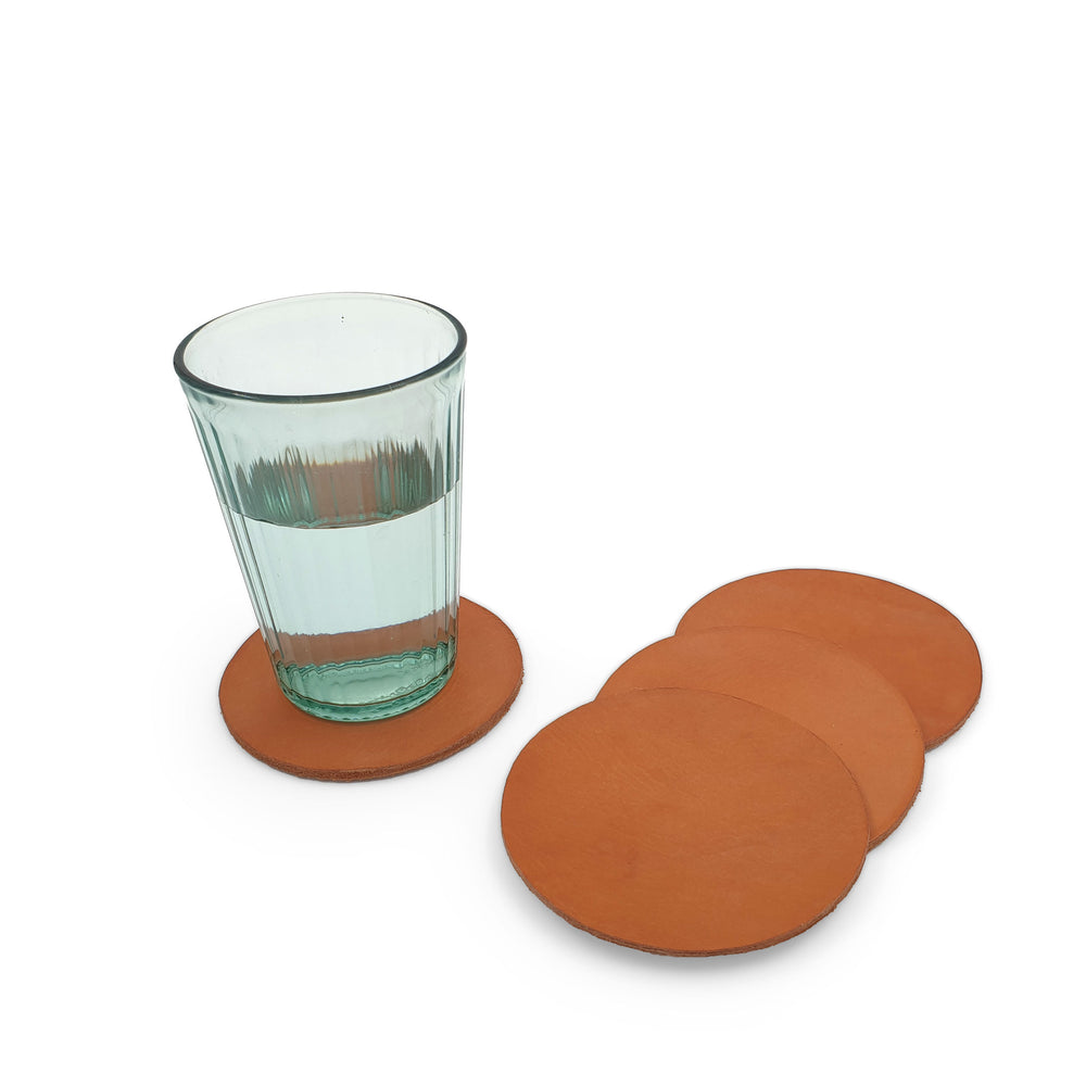 Coaster Leather Round Set of 4