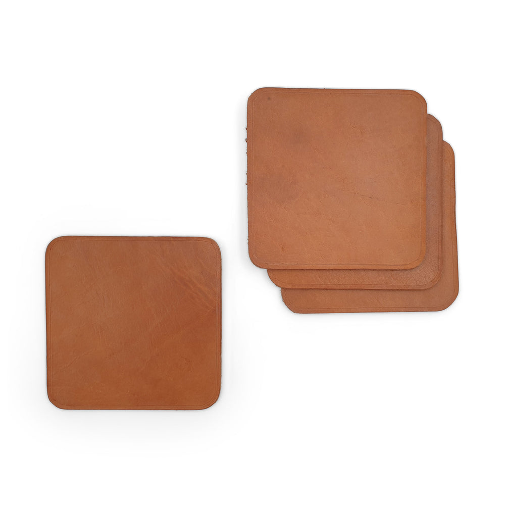 
                  
                    Load image into Gallery viewer, Coaster Leather Square Set of 4
                  
                