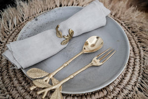 
                  
                    Load image into Gallery viewer, Cutlery Napkin Ring Branch Leaf
                  
                