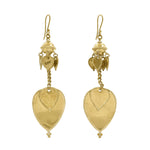 Earring brass queen of india gold color XL