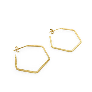 
                  
                    Load image into Gallery viewer, Earring Hoop Hexagone
                  
                