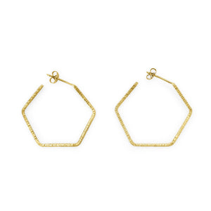 
                  
                    Load image into Gallery viewer, Earring Hoop Hexagone
                  
                