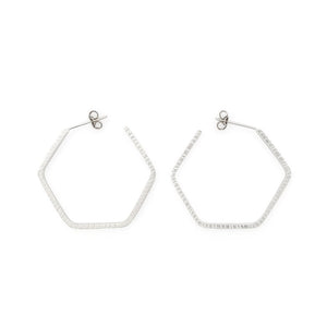 
                  
                    Load image into Gallery viewer, Earring Hoop Hexagone
                  
                