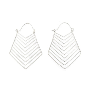 
                  
                    Load image into Gallery viewer, 925 Silver earring tribal lines XL
                  
                