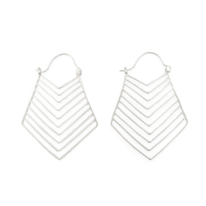 
                  
                    Load image into Gallery viewer, 925 Silver earring tribal lines XL
                  
                