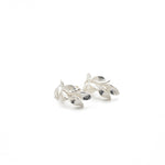 Earring 6 leaf stud silver plated 1