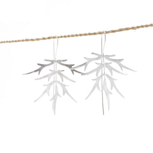 
                  
                    Load image into Gallery viewer, Earring Bamboo Leaf silver plated
                  
                