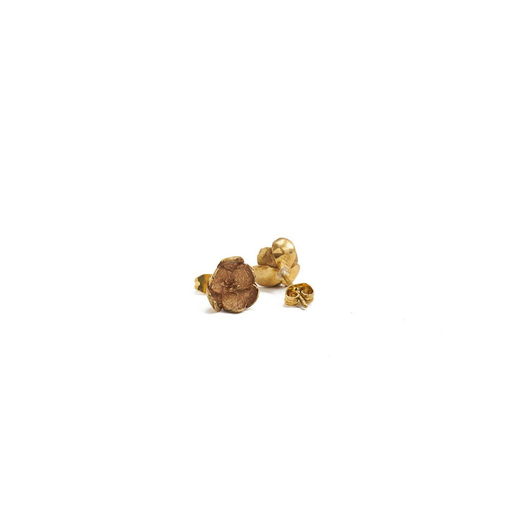 Earring Cherry Blossom Stud Gold Back