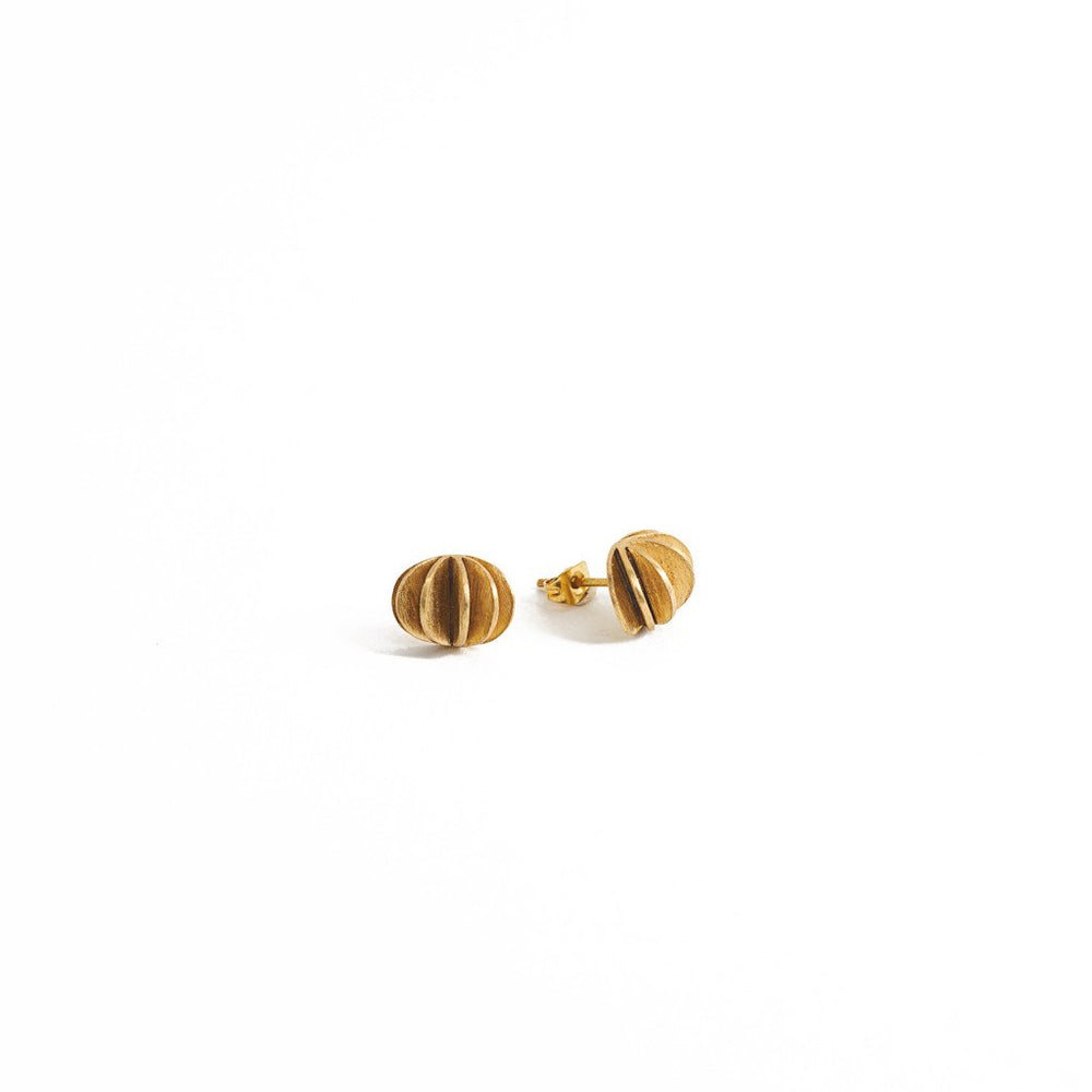 Earring Kipas Flower Stud Brass Gold